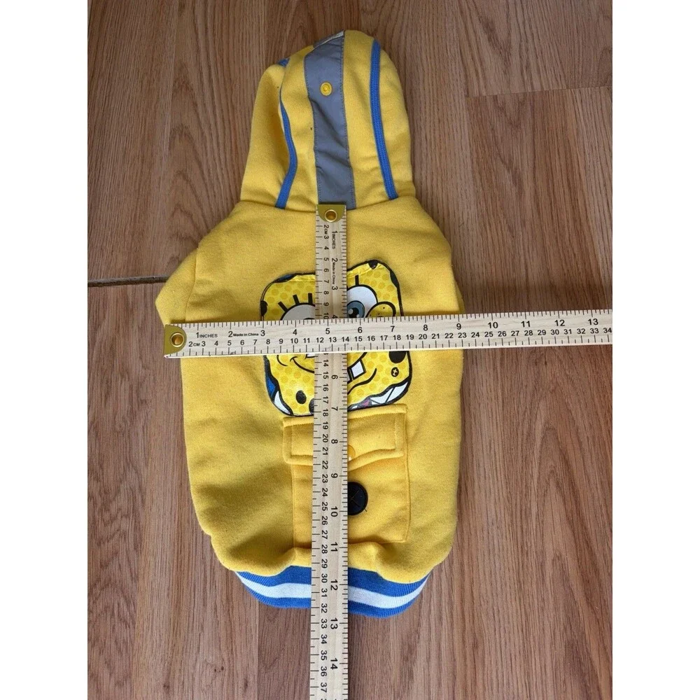 Nickelodeon SpongeBob SquarePants Hooded Dog Hoodie S/M Yellow/Blue/Gray